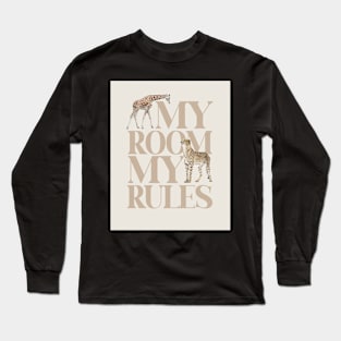 My room my rules quote Kids art Long Sleeve T-Shirt